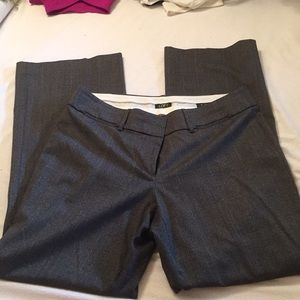 LOFT  Gray Julie Trouser with print detail